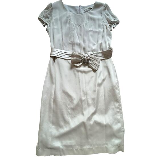 Deco Beige Silk Dress - Picture 2 of 16